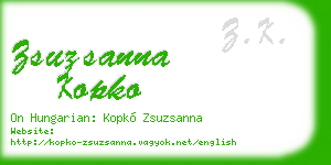 zsuzsanna kopko business card